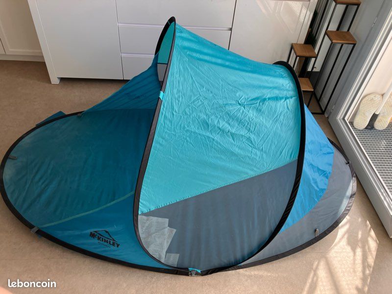 Tente De Plage Coquillage Turquoise Pour 2-3 Personnes - Protection UV, Légère Et Rapide à Monter