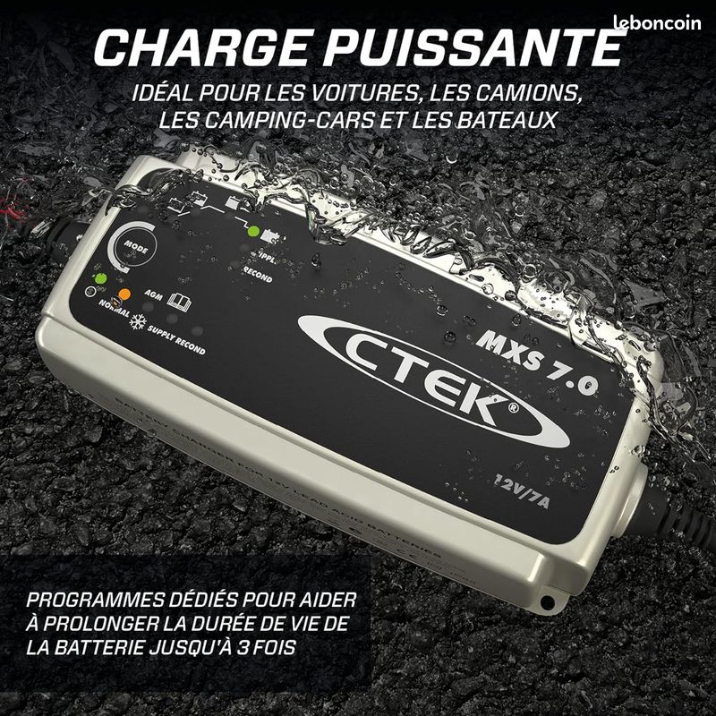 CTEK MXS 7.0, Chargeur De Batterie 12V 7A, Pour Le Chargement Des Grande Taille De Véhicules, Bateau (image 4)