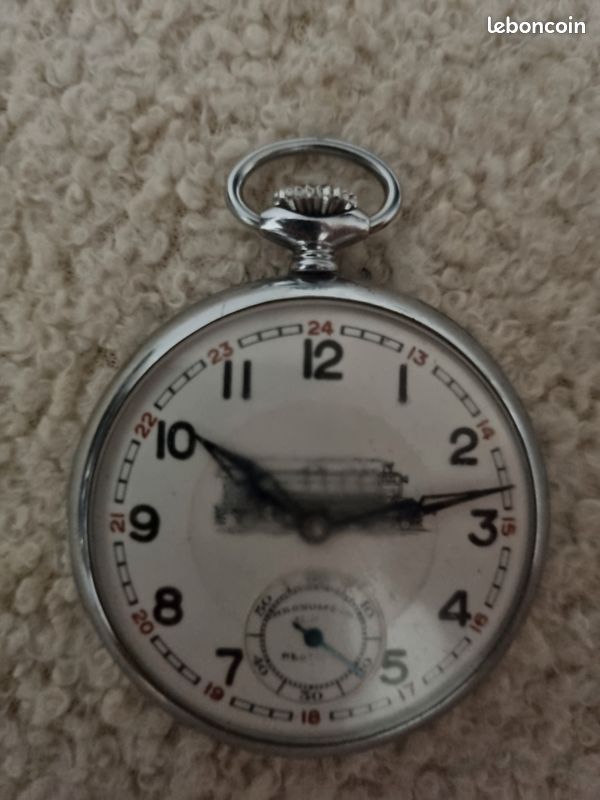 Montre de poche GAB – Années 1930 – Fonctionne parfaitement – Style Dodane (image 1)