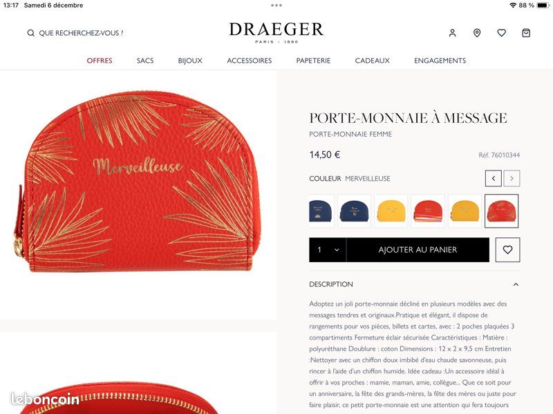 Maroquinerie DRAEGER PARIS pour Homme