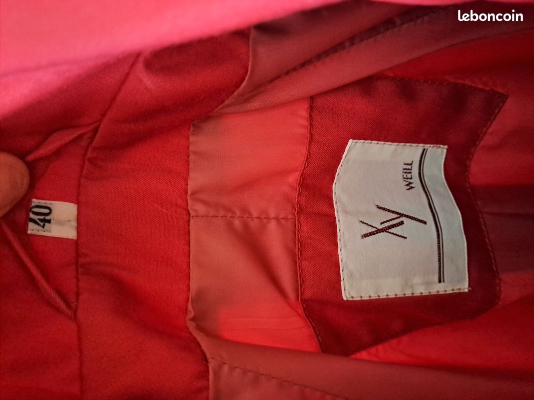 Gabardine femme T40 rouge (image 8)