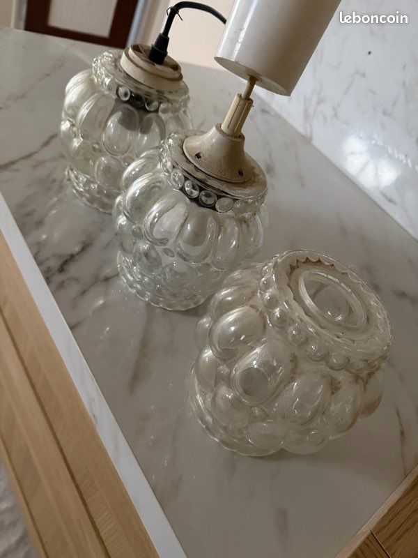 Lot De 2 Abat-jour Globe En Verre Blanc - Style Simple Et Élégant, Parfait Pour Lustre, Plafonnier Et Lampe De Table
