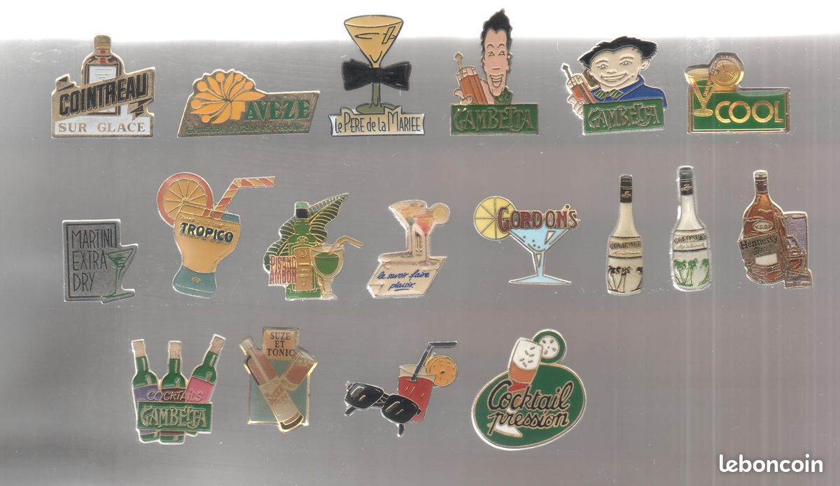 Lot 18 pins cocktail alcool 055 (image 1)
