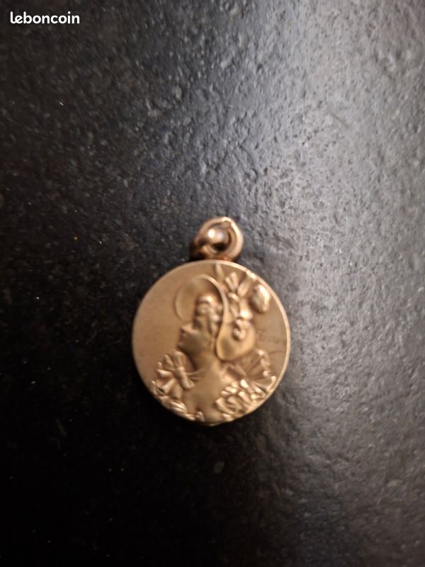 Médaillon Broche Porte-photo Double Face Murat Début 1900 - 22mm - Occasion