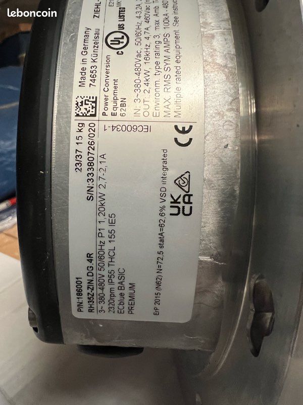 Moteur électrique de ventilation neuf ecBlue basic premium (image 3)