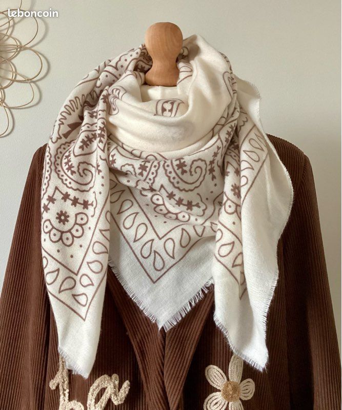 Foulard D'hiver Camouflage Viscose/laine 27x82 Pouces - Neuf Sans étiquette