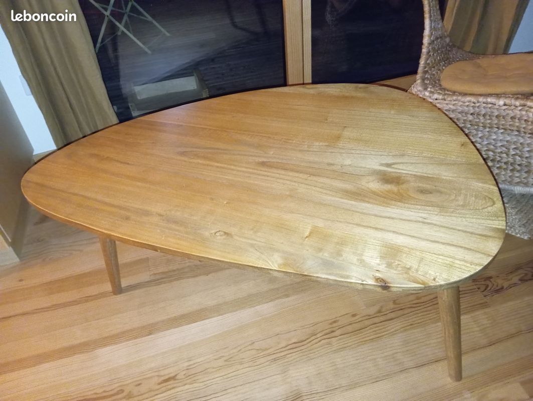 Lot de 2 tables basses bois massif en manguier (image 4)