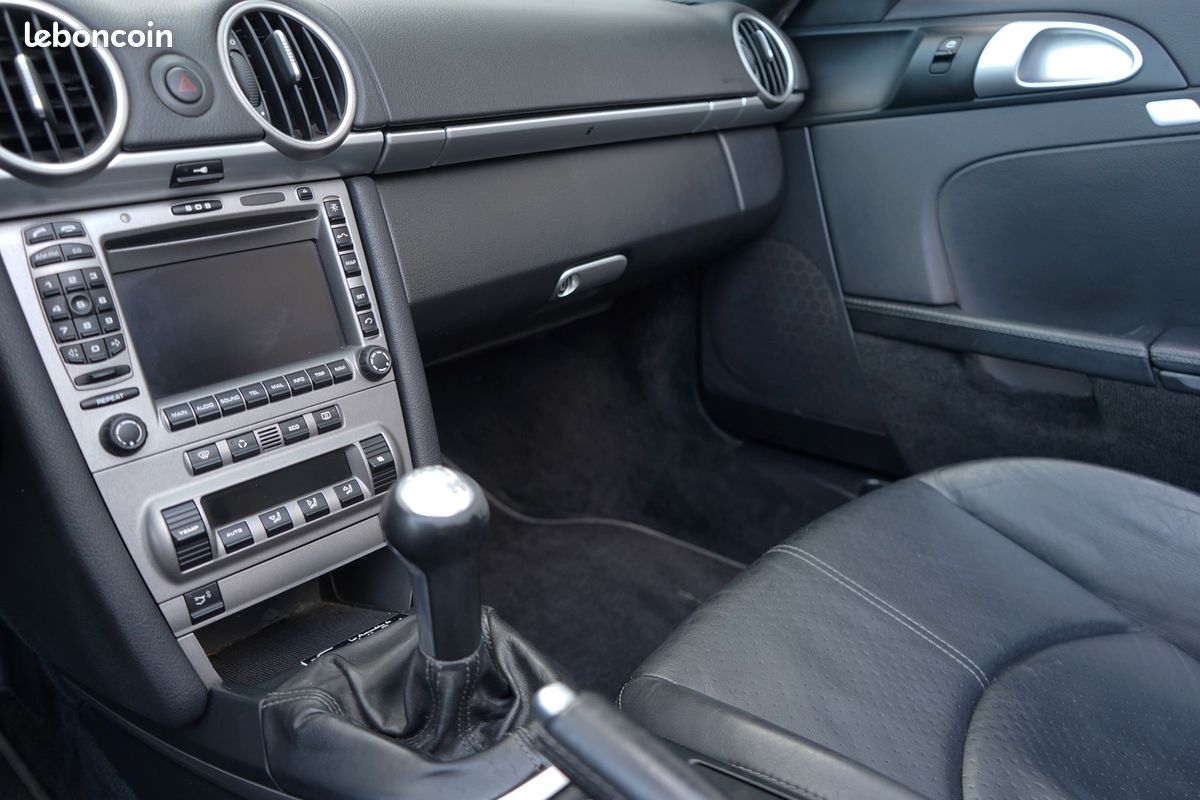 Porsche 987.1 Boxster S Gris Atlas Métallisé Intérieur Cuir Noir Capote noire Sièges Sport avec coques Phares Xénons (image 8)