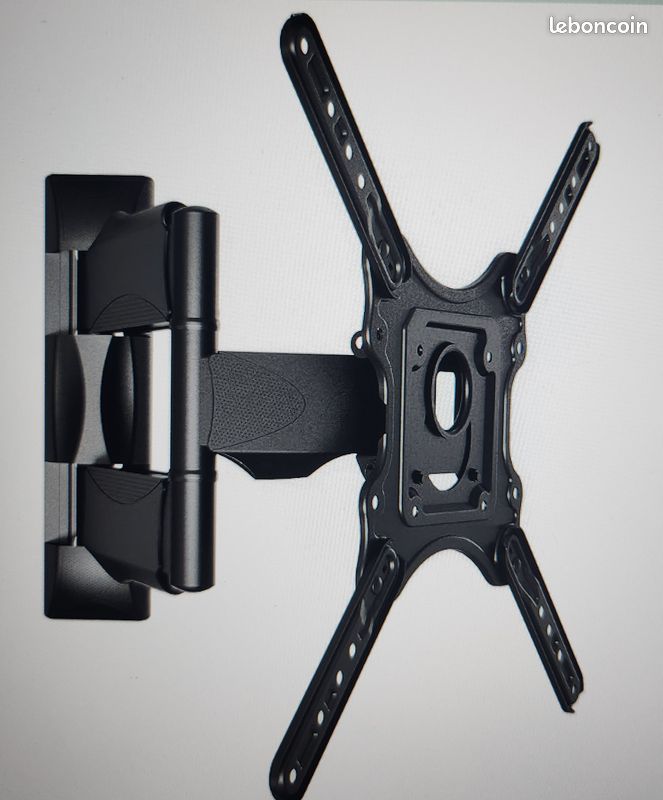Support Mural TV North Bayou Orientable Pour 32-55" - Charge 31.8kg, VESA 400x400mm | Inclinaison +5°/-8°, Rotation 180°
