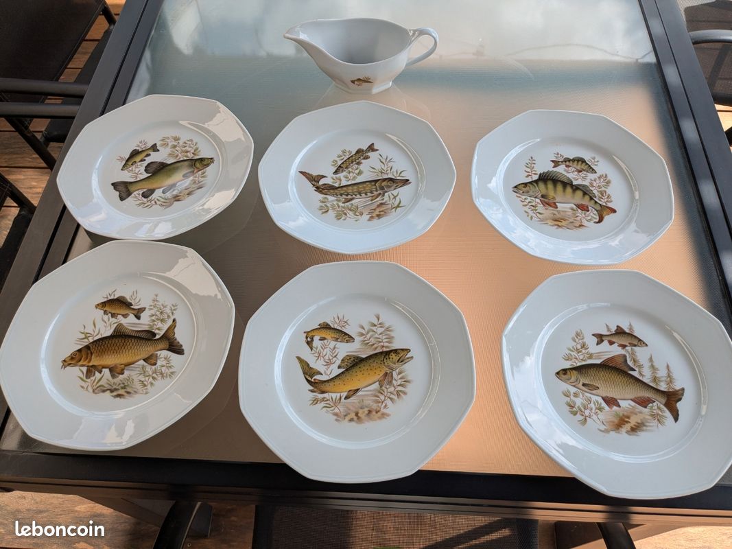 Service à poisson porcelaine de Limoges (image 2)