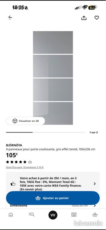 Porte coulissante pour dressing pax IKEA (image 4)