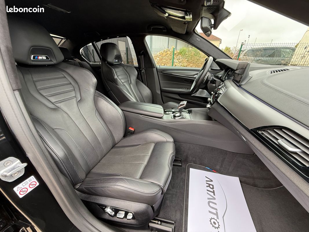 BMW M5 COMPETITION F90 4.4 V8 625 ch Xdrive / SECONDE MAIN / SOFT CLOSE / CIEL DE TOIT ALCANTARA / CAMERA 360 / FREIN CARBONE CERAMIQUE / GARANTIE BMW PREMIUM SELECTION 06/2027 / MALUS INCLUS (image 3)