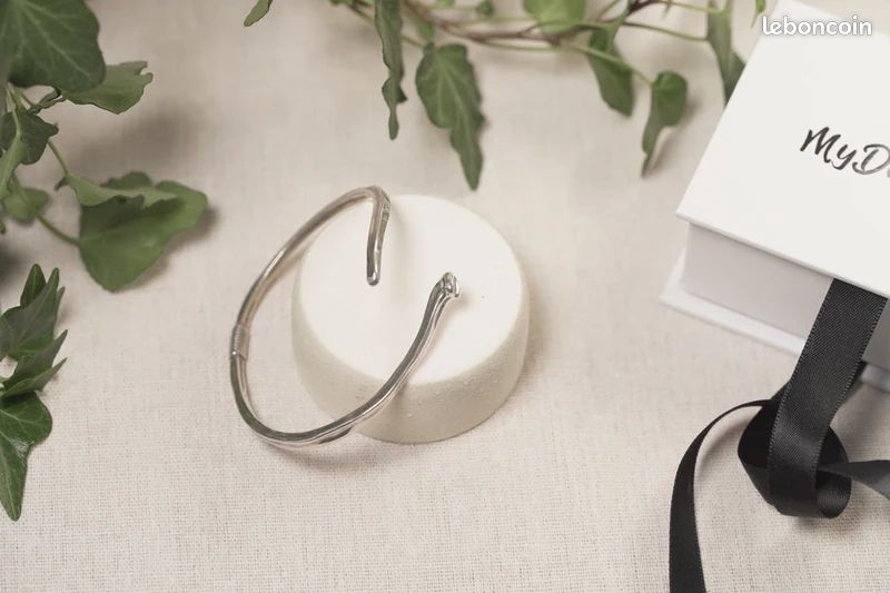 Jonc En Argent Ajustable – Boutique Privée – Plaqué Argent – Finesse 925/1000