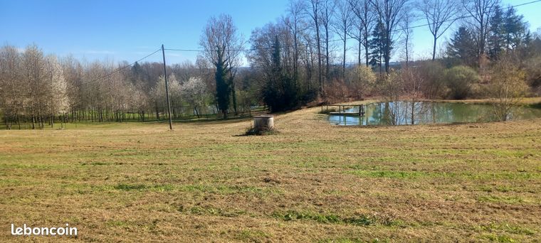 Terrain avec petit etang