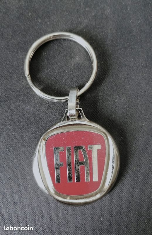 Fiat 21236 Porte-clés Logo Officiel En Métal - Accessoire Authentique Et Durable