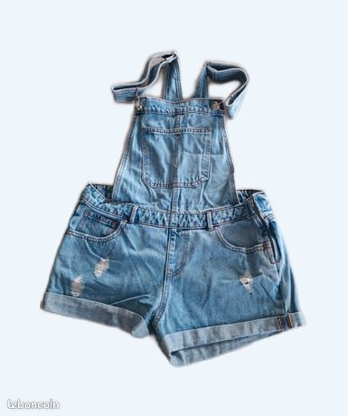 Salopette short en jeans neuve taille L marque Denim étiquetée à 59€ (or2