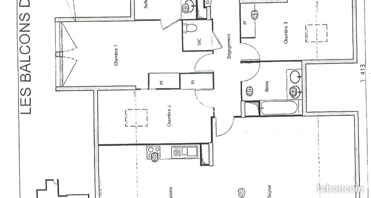 Appartement 4 pièces 103 m² · à Castanet-Tolosan · 103 m² · 1 188 €/mois
