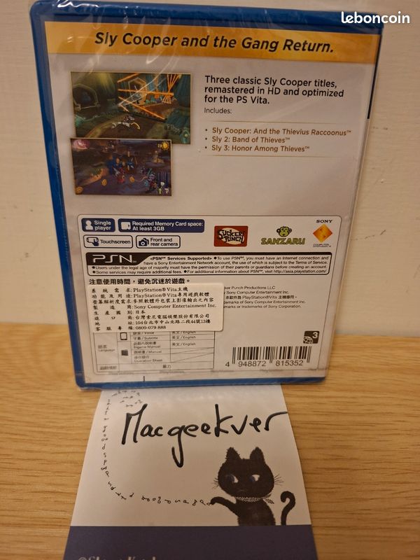 PS Vita - Sly Cooper Trilogy Neuf Scellé (image 2)