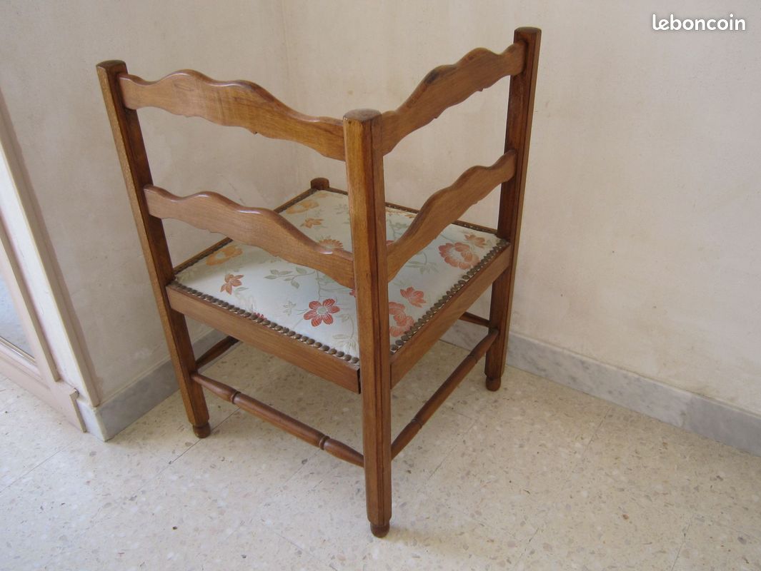 CHAISE D’ANGLE en BOIS « COIN du FEU » (f) (image 2)