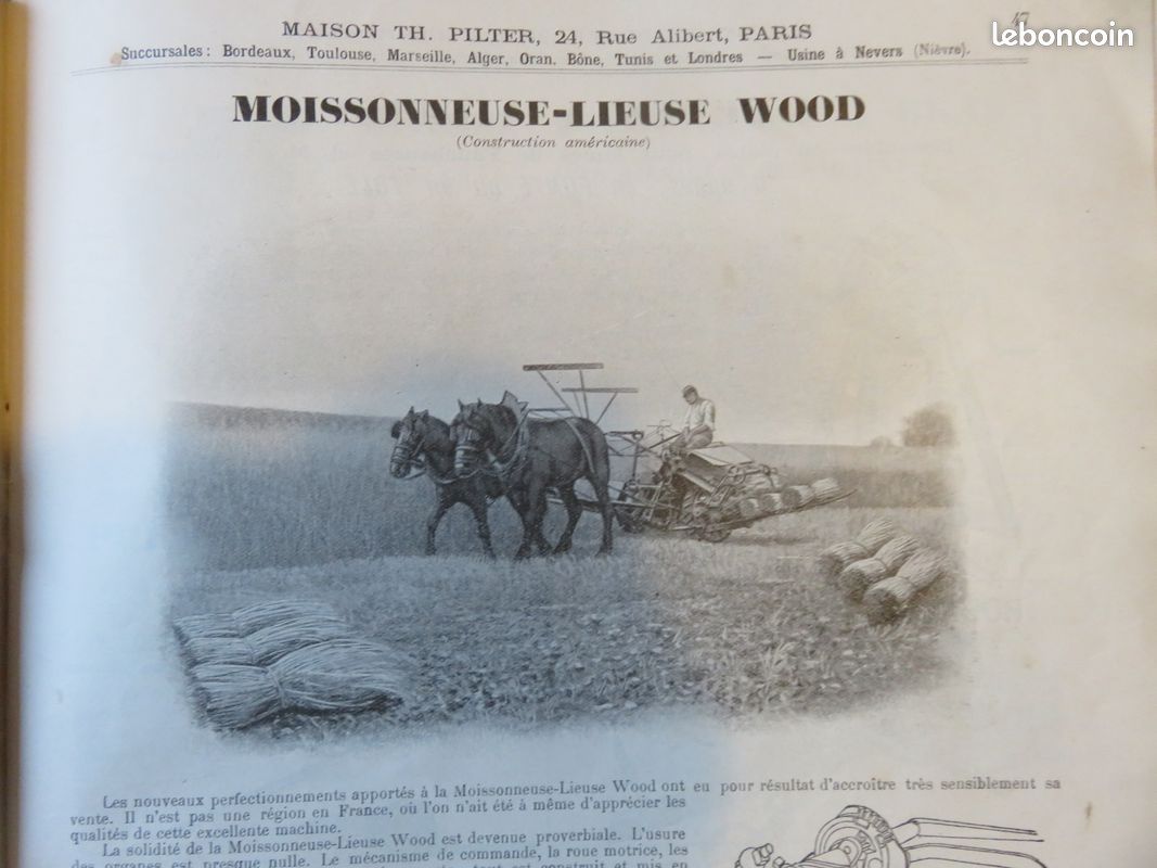 Ancien catalogue Maison Th. Pilter (1919) Machines agricoles & industrielles (image 5)