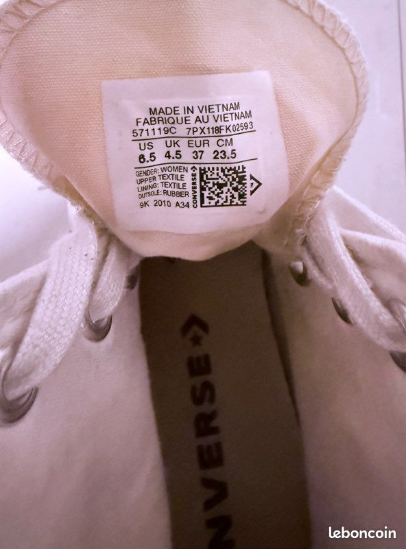 Converse All Star Chuck Taylor blanches haute (image 3)