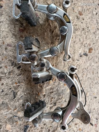 Ancien étrier de frein argent Mafac 2000 français neuf NOS