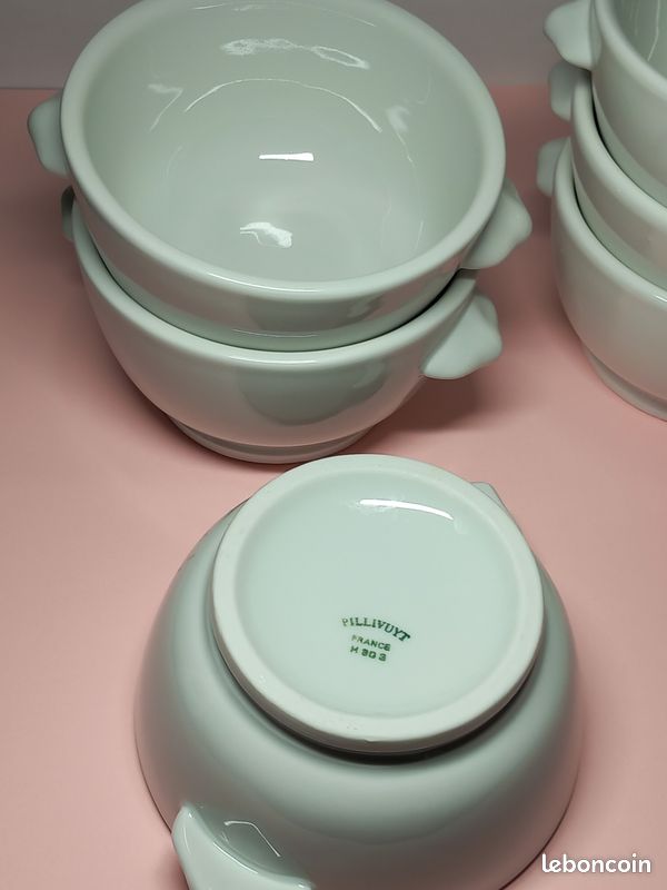 6 Bols à gratinée en porcelaine blanche « PILLIVUYT » (image 12)