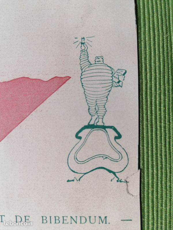 Page d'Art Publicitaire : "L'énigme - 2e Acte - La lumière" - Michelin 1911 par O'Galop sur papier. Bibendum, Campagne publicitaire "Théâtre illustré du pneu" (26e Tableau - 1ere Série). 190 x 280 mm (image 2)