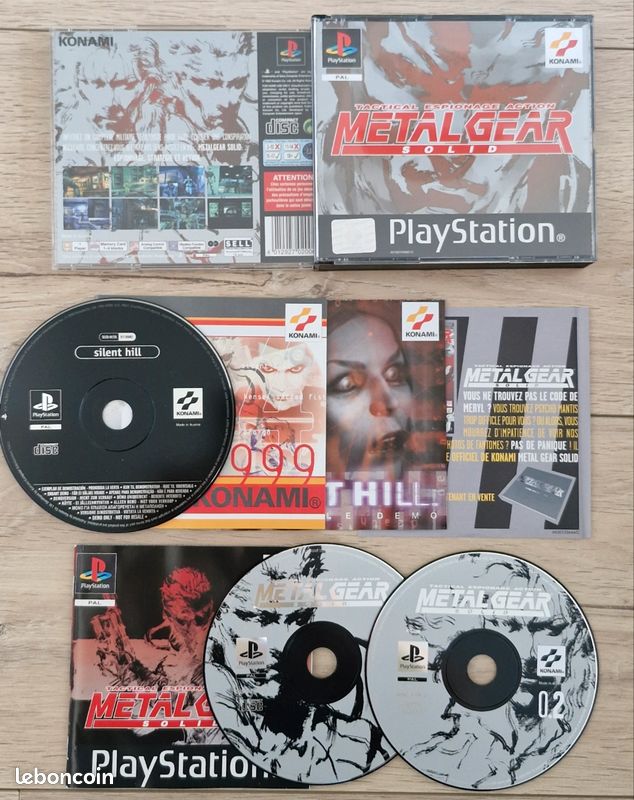 Jeu PS1 METAL GEAR SOLID + Démo SILENT HILL - Bon état, Boîtier France