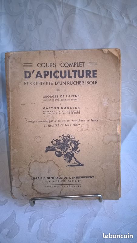 Cours Complet d'APICULTURE, De Layens, Bonnier, 1946 (image 1)