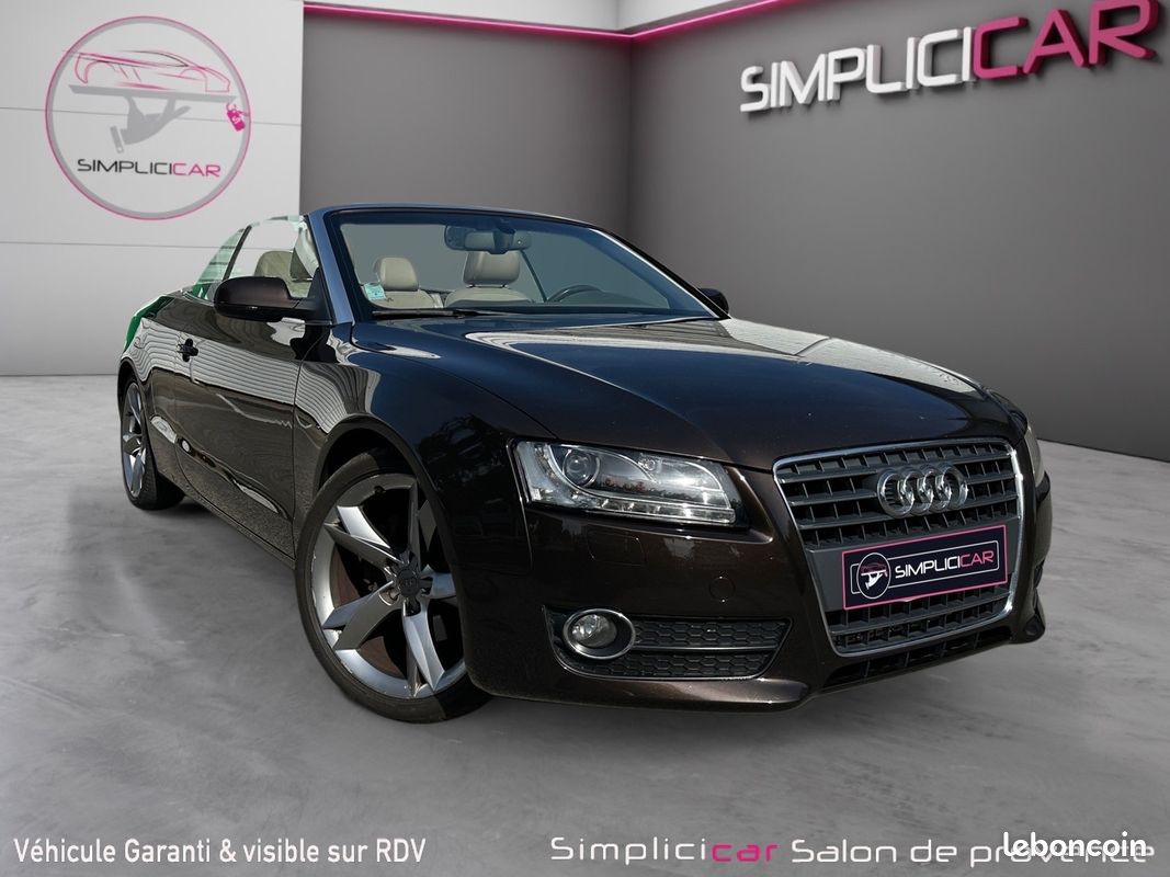 AUDI A5 DECAPOTABLE 2.0 TDI 177Ch - Radar Ar - Sièges Chauffants - Garantie 12 mois - (image 1)