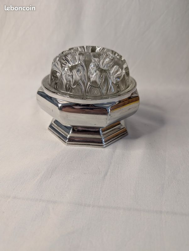 Ancien Pique-fleurs en Étain et Verre - Étains du Manoir (image 6)