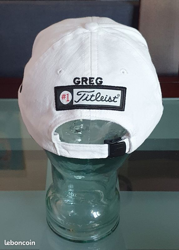 Casquette Blanche Titleist / FootJoy #1, Coton, Logo Brodé, Ajustable, Mexico, Vintage, Floqué Greg (image 14)