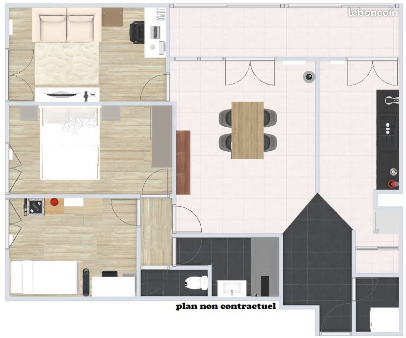 Appartement a louer saint-pierre-des-corps - 4 pièce(s) - 73 m2 - Surfyn