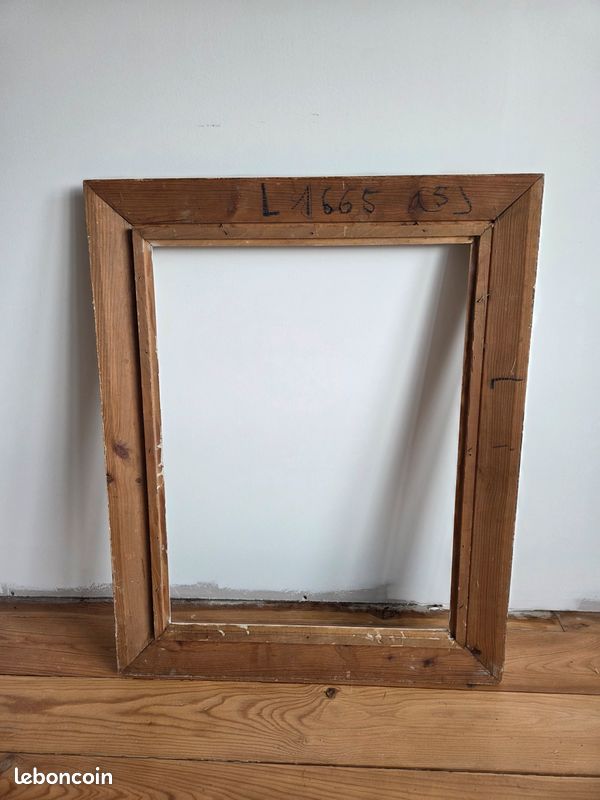 Grand cadre 12P ancien montparnasse en bois céruse doré tableau miroir encadrement (image 8)