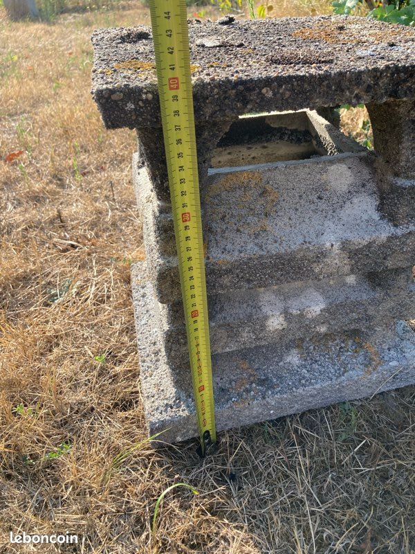 Chapeau de cheminée avec réhausse en béton (image 3)