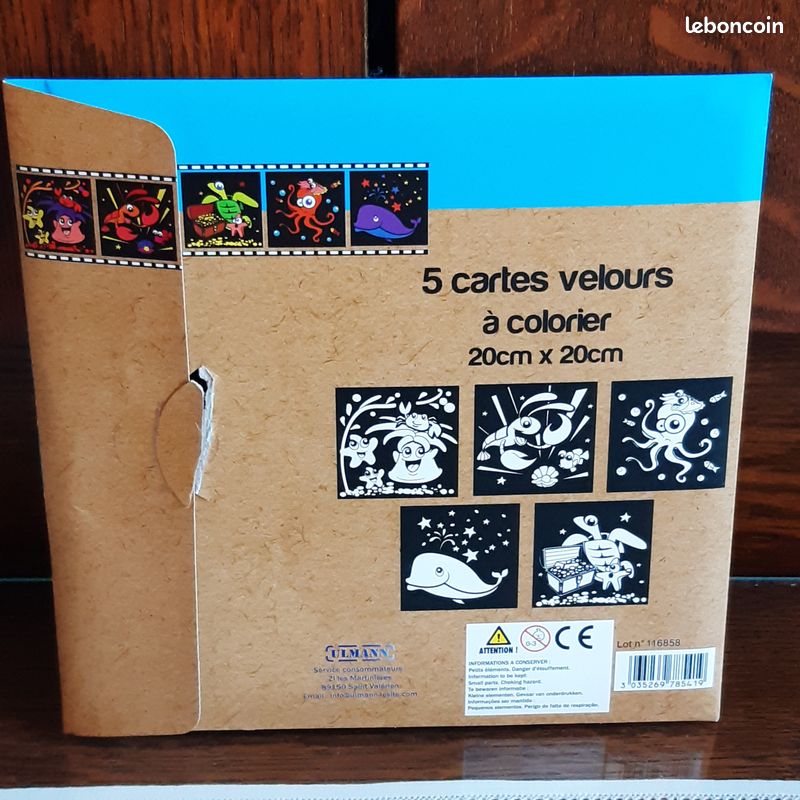 Lot neuf de 5 Cartes Velours à colorier (image 3)