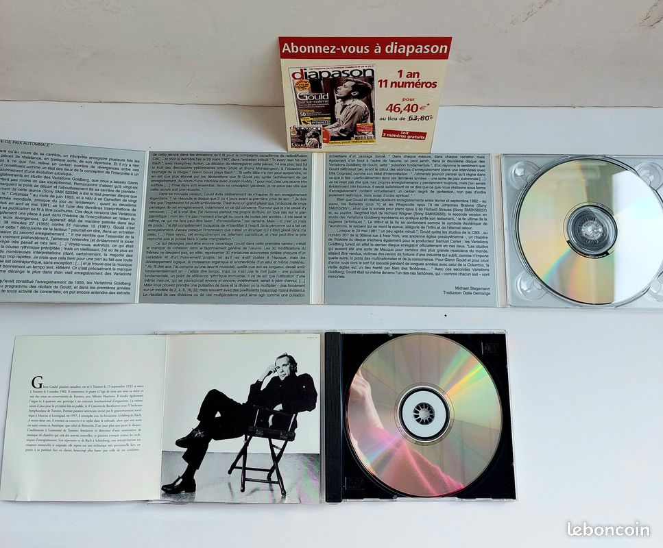 Lot de 2 CD -GLENN GOULD./Goldberg Variations/Edition Platinum; Glenn Gould/La Legend du Piano (image 5)