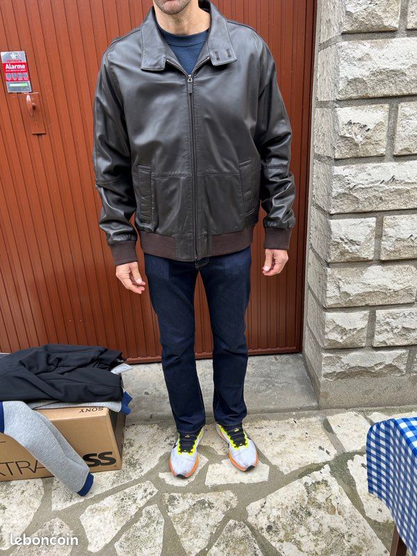 Blouson Cuir Façonnable XXL neuf (image 2)