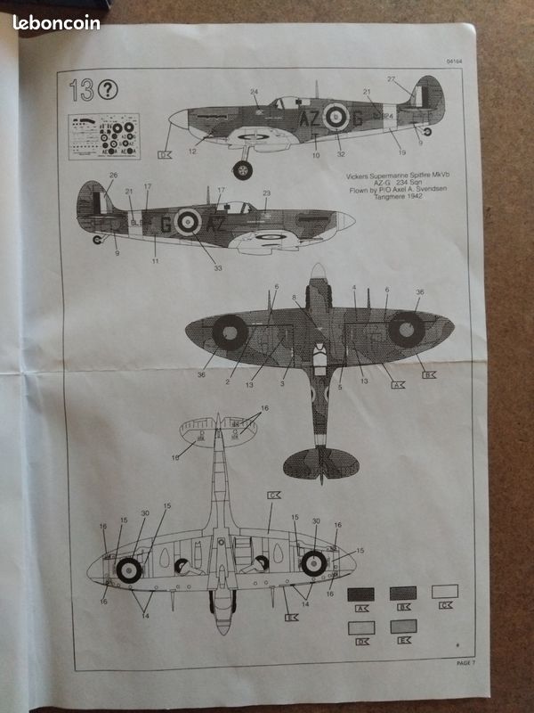 Maquette: Supermarine Spitfire Mk V Revell 1/72 (image 10)