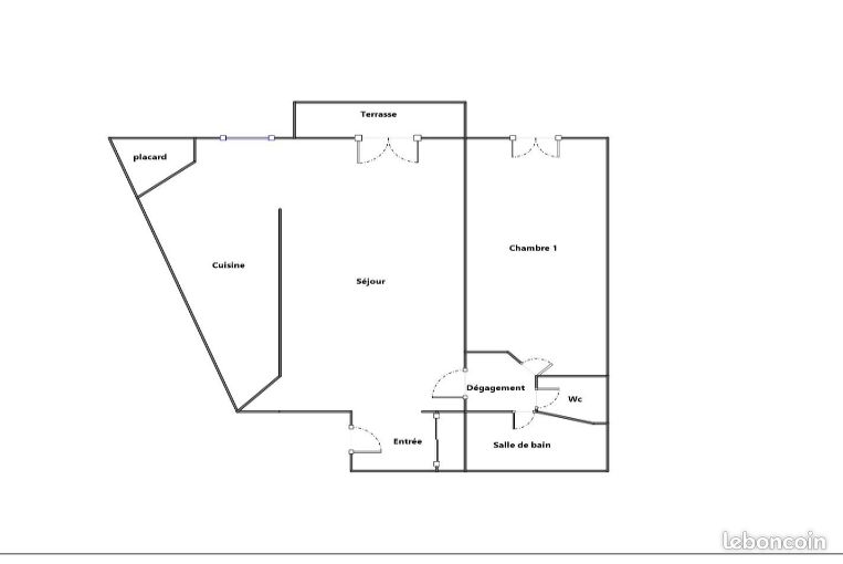 Appartement 2 pièces 54 m² · à Angers · 54 m² · 790 €