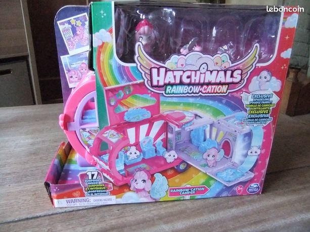 Camping Car Arc-en-ciel Famille Surprise Hatchimals Jeux Jouets