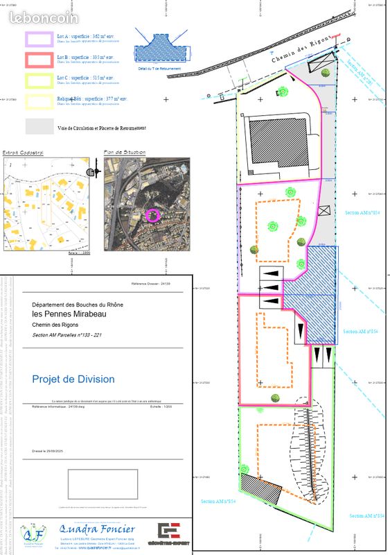 Terrain 515 m² · aux Pennes-Mirabeau · 515 m² · 268 000 €