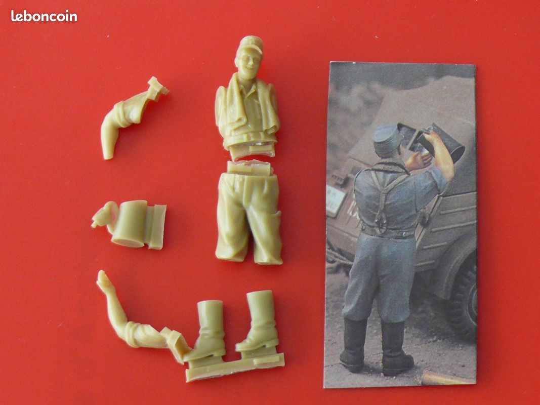 1:35 LOT 3 figurines en résine soldat us ww2 non peinte EUR 33,00