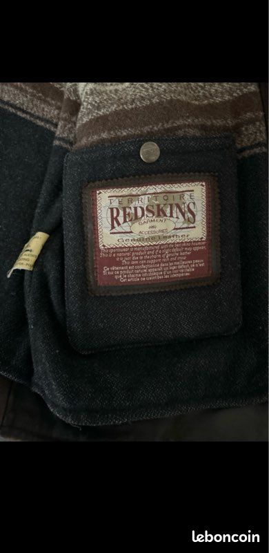 Blouson aviateur en cuir Redskins Taille XL (image 3)