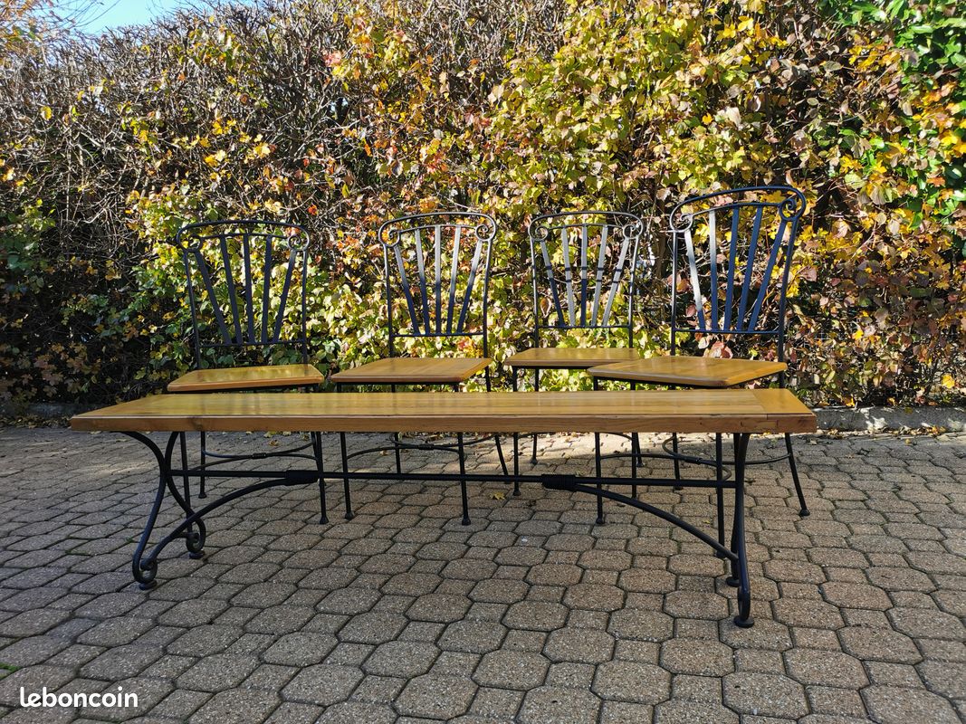Chaises et banc de salle à manger (image 2)