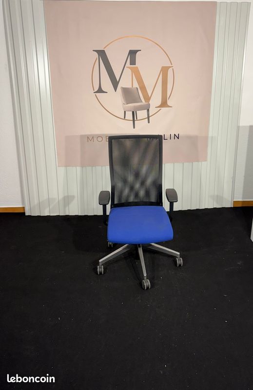 Fauteuil Ergonomique ZUCO - Accoudoirs Réglables - Bleu (image 1)