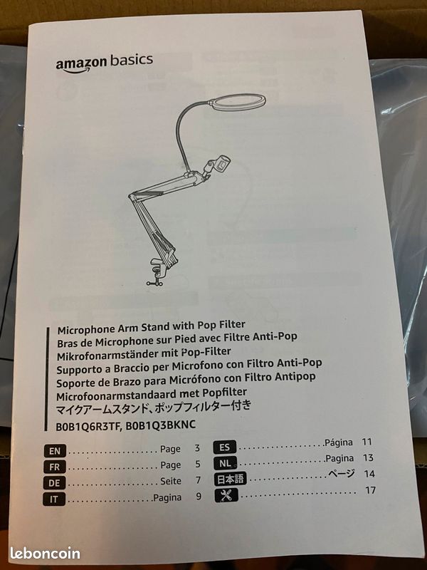 Bras de microphone sur pied (image 1)