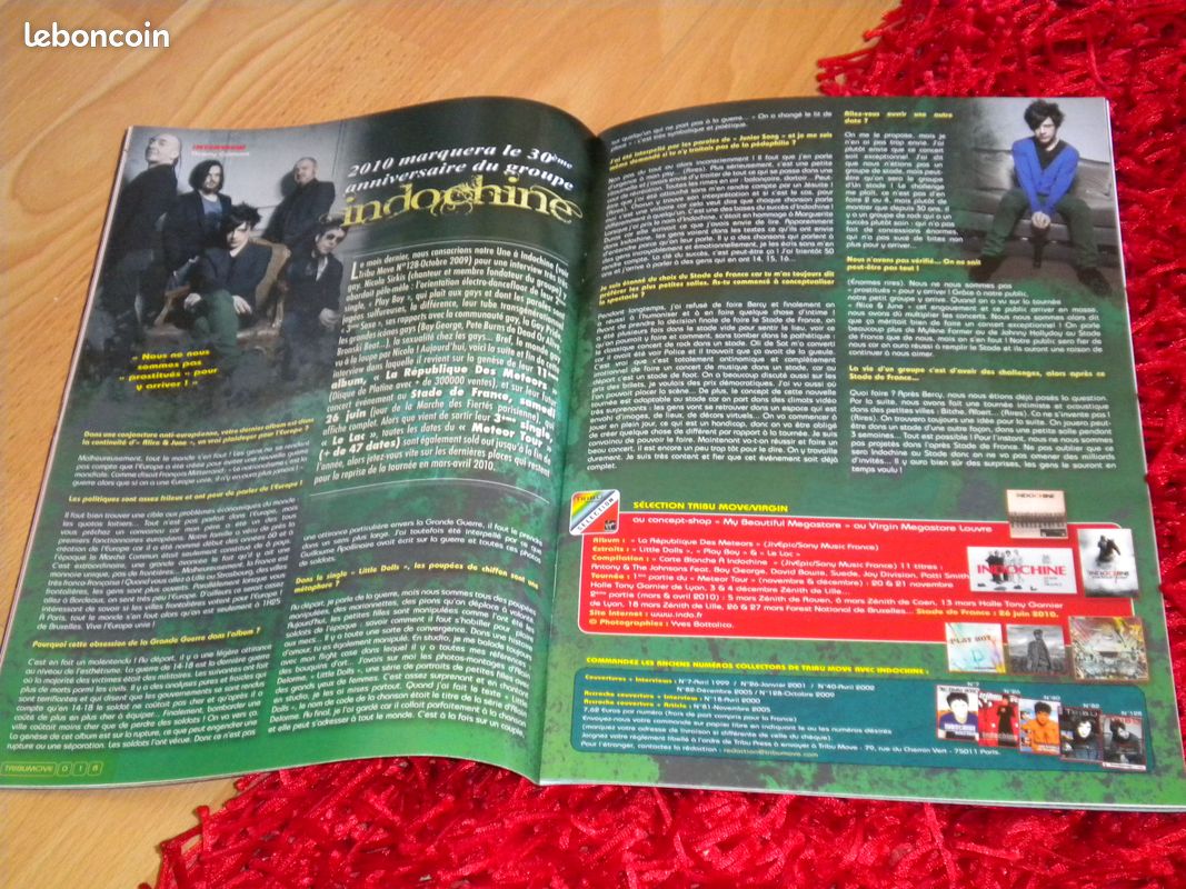 Coupure de presse de Indochine 3p octobre 2009 (image 3)