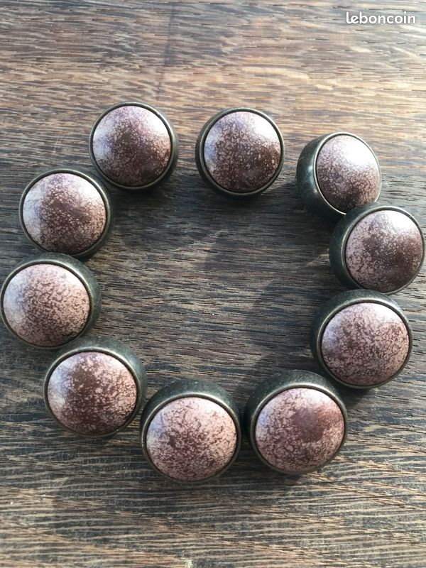 Lots de 10 boutons haut de gamme neufs "rond de cuir" disponible 3 dimensions fabriqués en France (image 5)